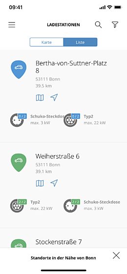 Convenient navigation to charging stations